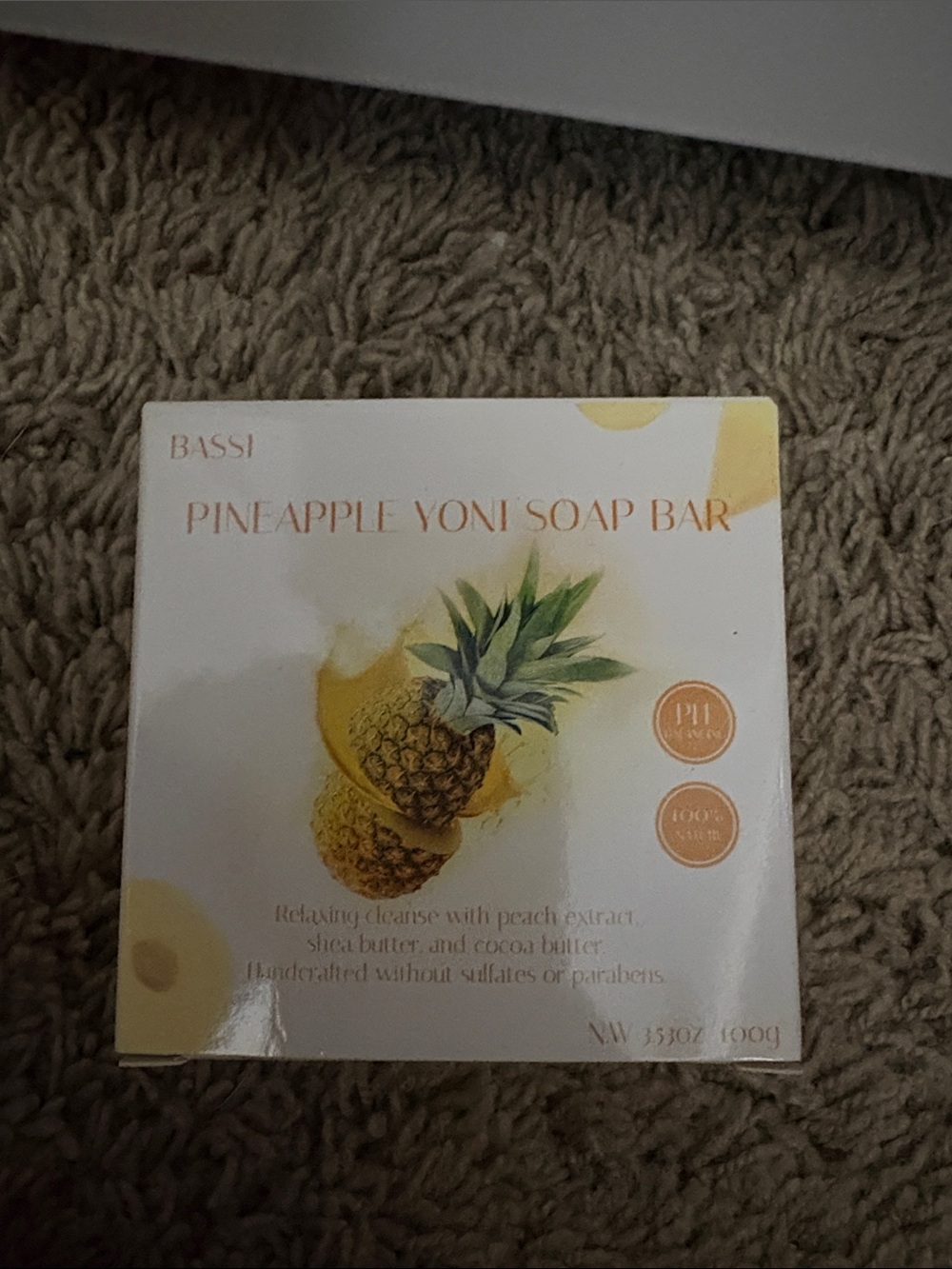 Bass Pineapple Yoni Soap Bar - White & Yellow